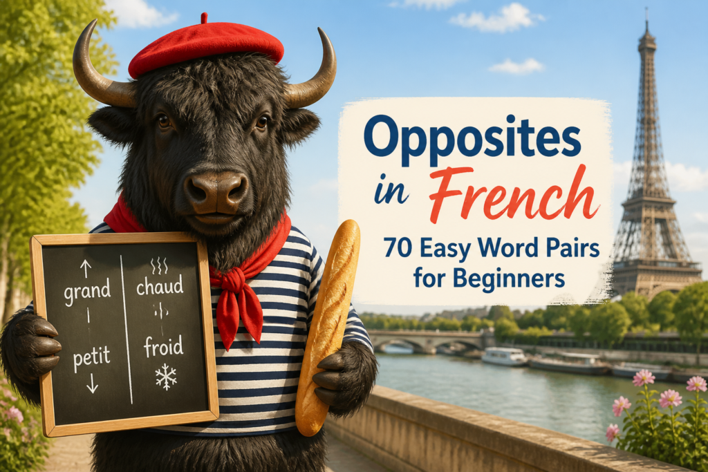French opposites vocabulary