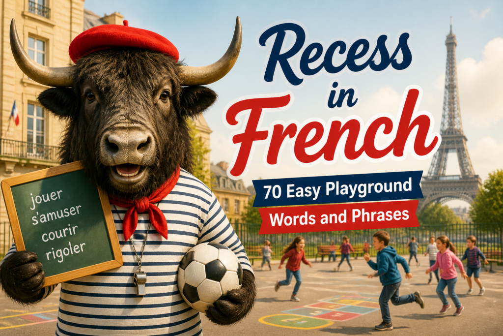 French recess vocabulary