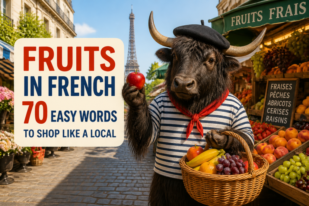Fruits vocabulary in French