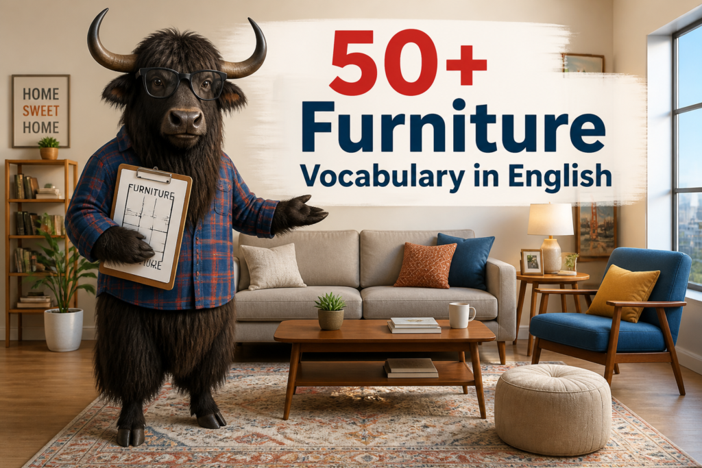 Furniture vocabulary in English