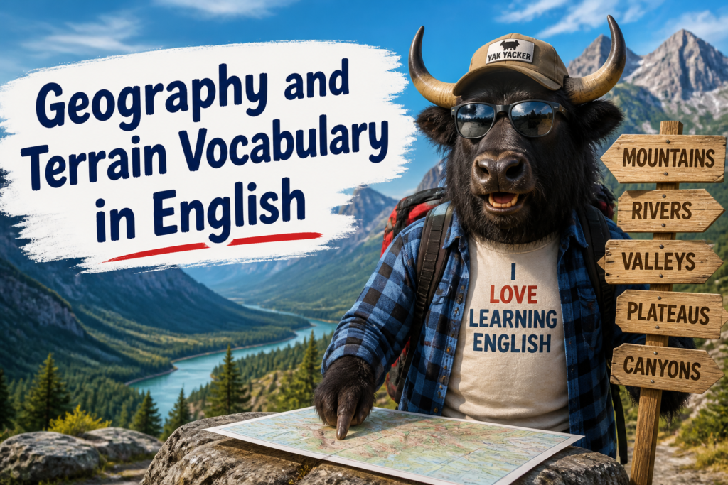 Geography and terrain vocabulary in English