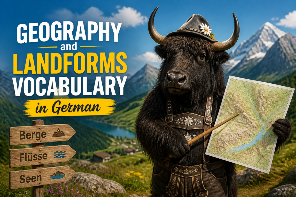 German geography and landforms vocabulary