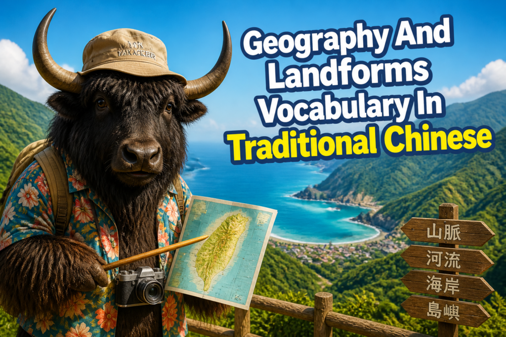 Geography and landforms vocabulary in Traditional Chinese