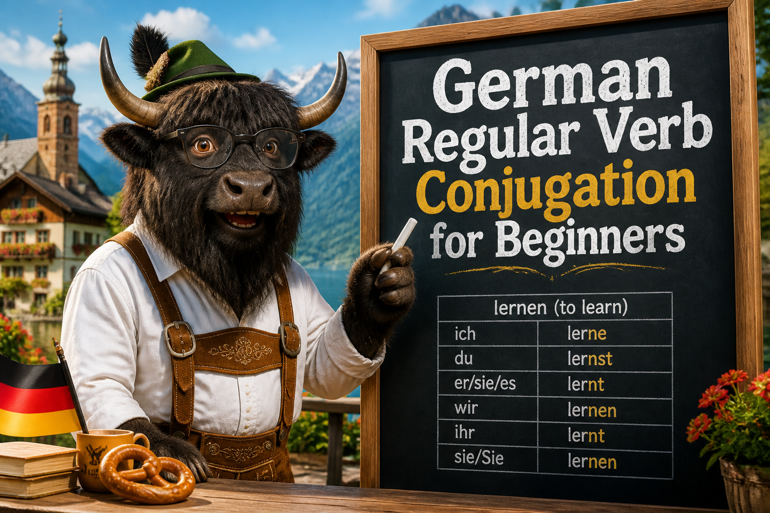 German Verb Conjugations Free PDF and Flashcards