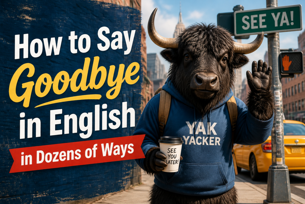 How to say goodbye in English