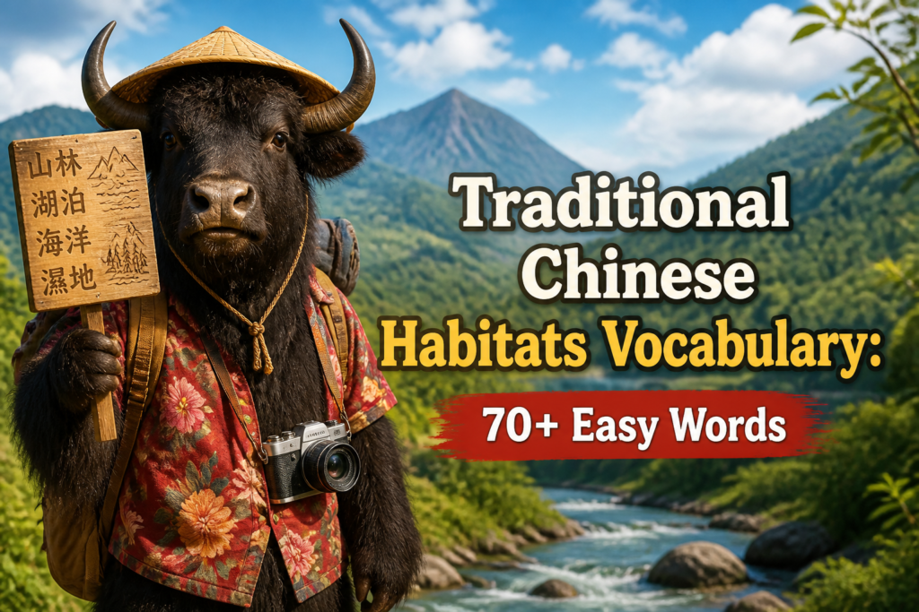 Habitat vocabulary in Traditional Chinese with nature words