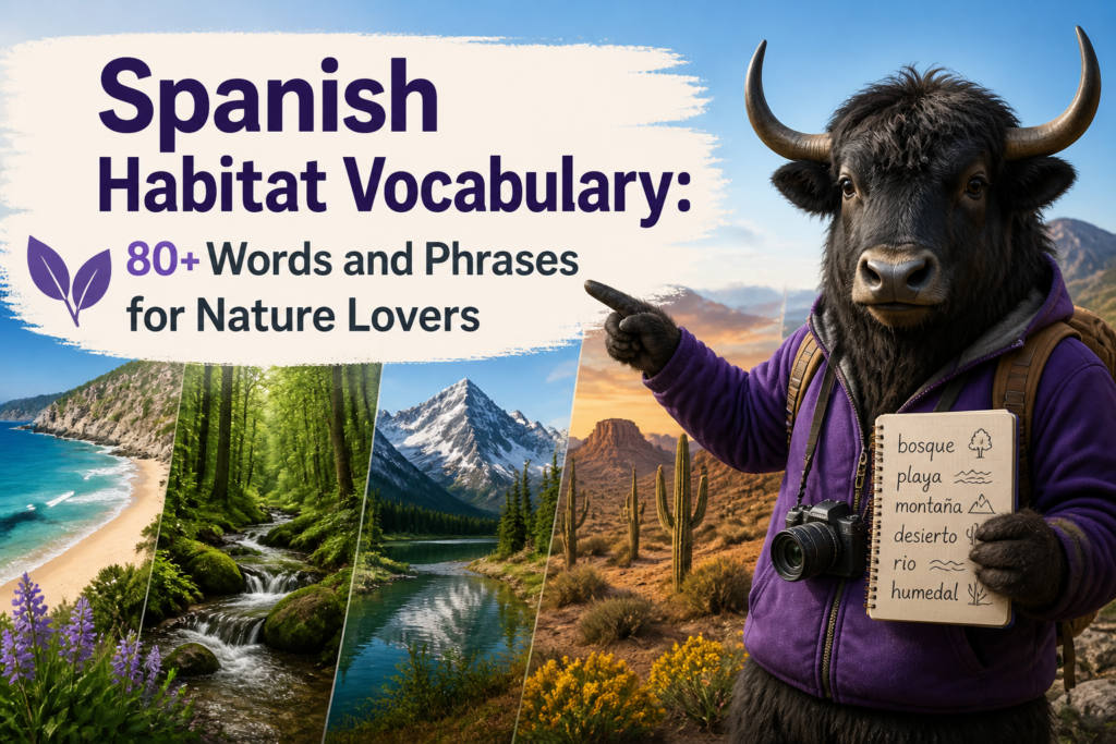 Different natural habitats and landscapes