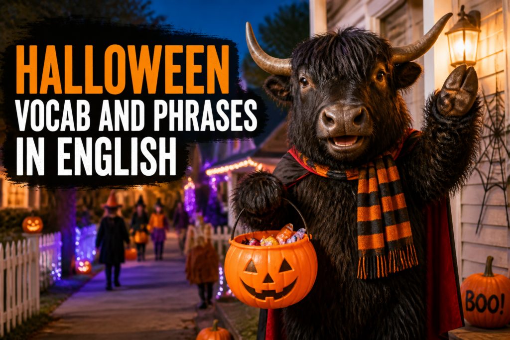Halloween vocabulary and phrases in English