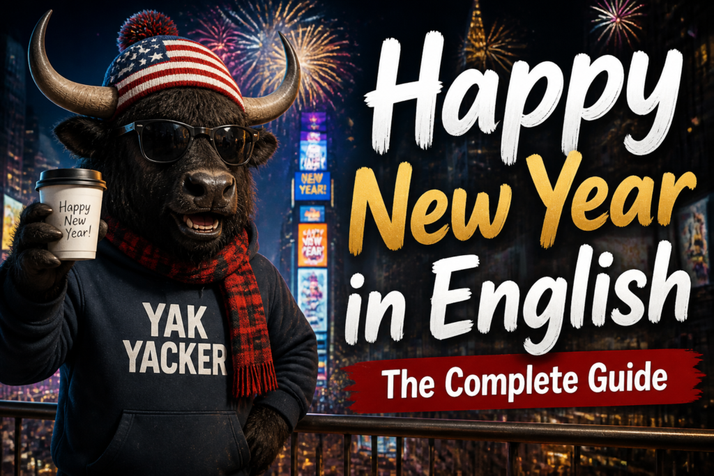 Happy New Year greetings in English