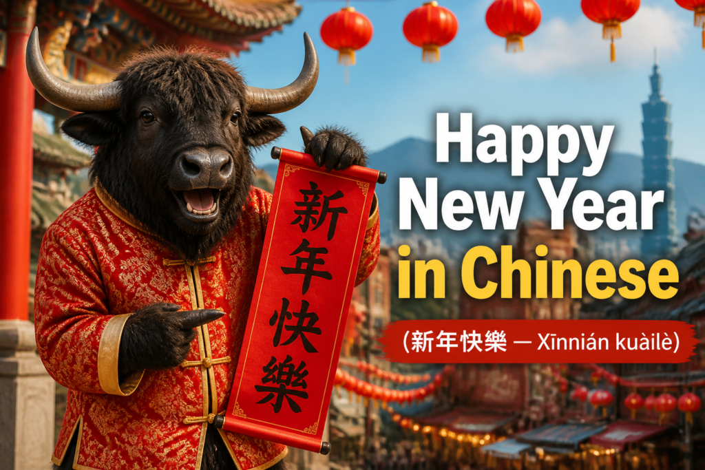 Happy New Year in Chinese in Traditional Chinese