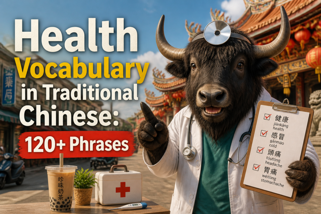 Health vocabulary in Traditional Chinese for everyday use