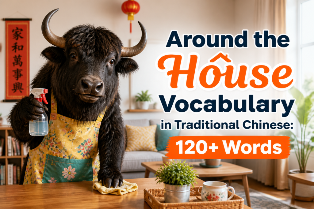Around the house vocabulary in Traditional Chinese