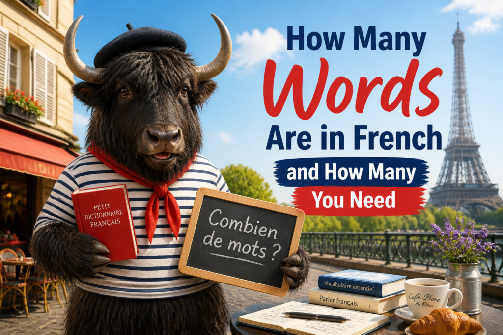 How many words are in French