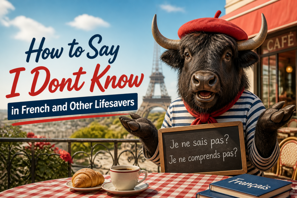 How to say I dont know in French