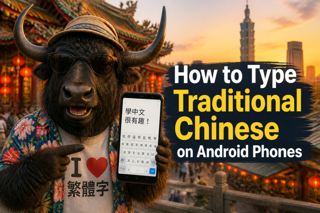 Typing Traditional Chinese on an Android phone