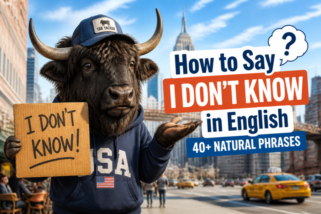 How to say I don’t know in English