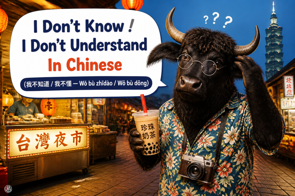 I don't know and I don't understand in Traditional Chinese
