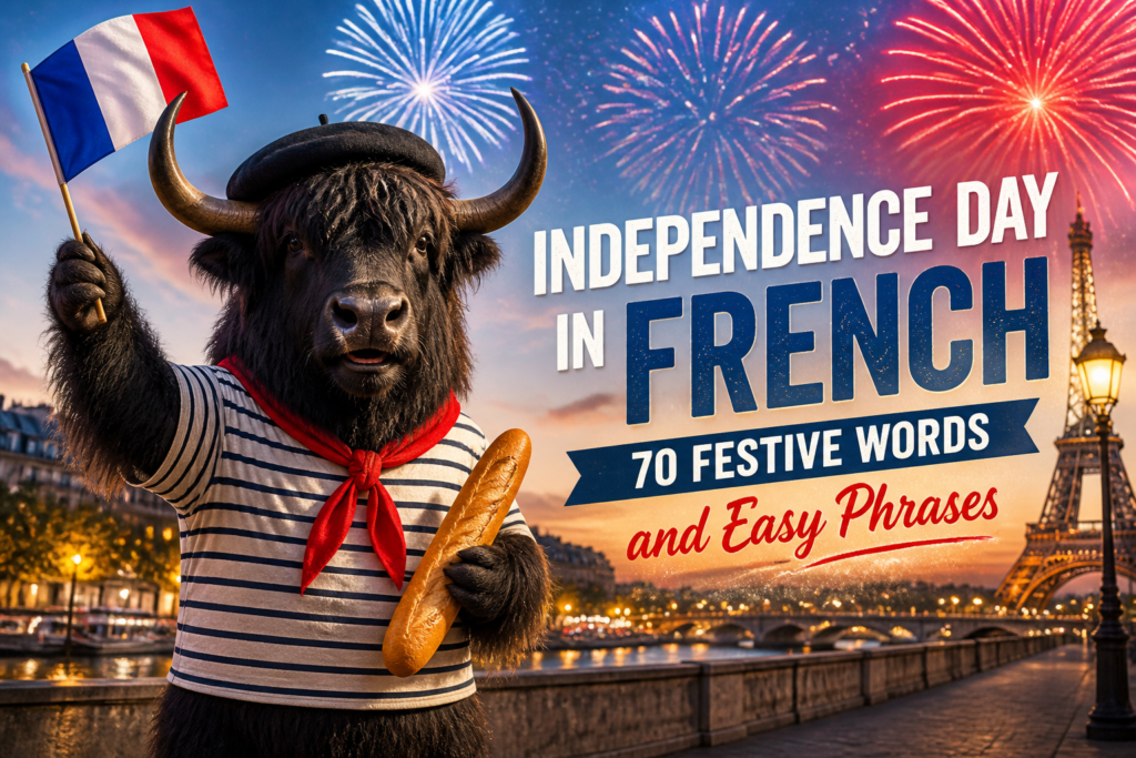 Independence Day vocabulary in French