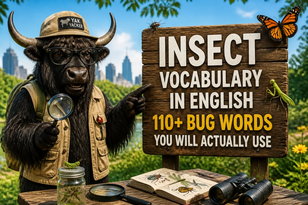 Insect vocabulary in English