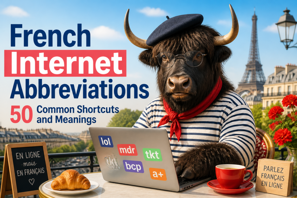 French internet abbreviations list