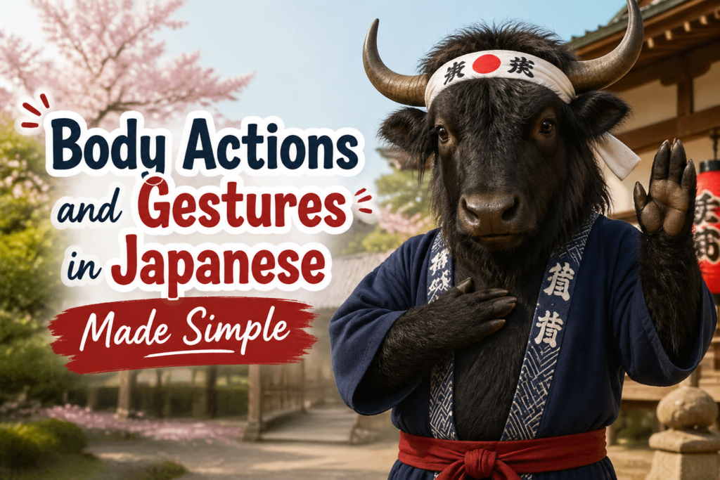 Japanese body action vocabulary