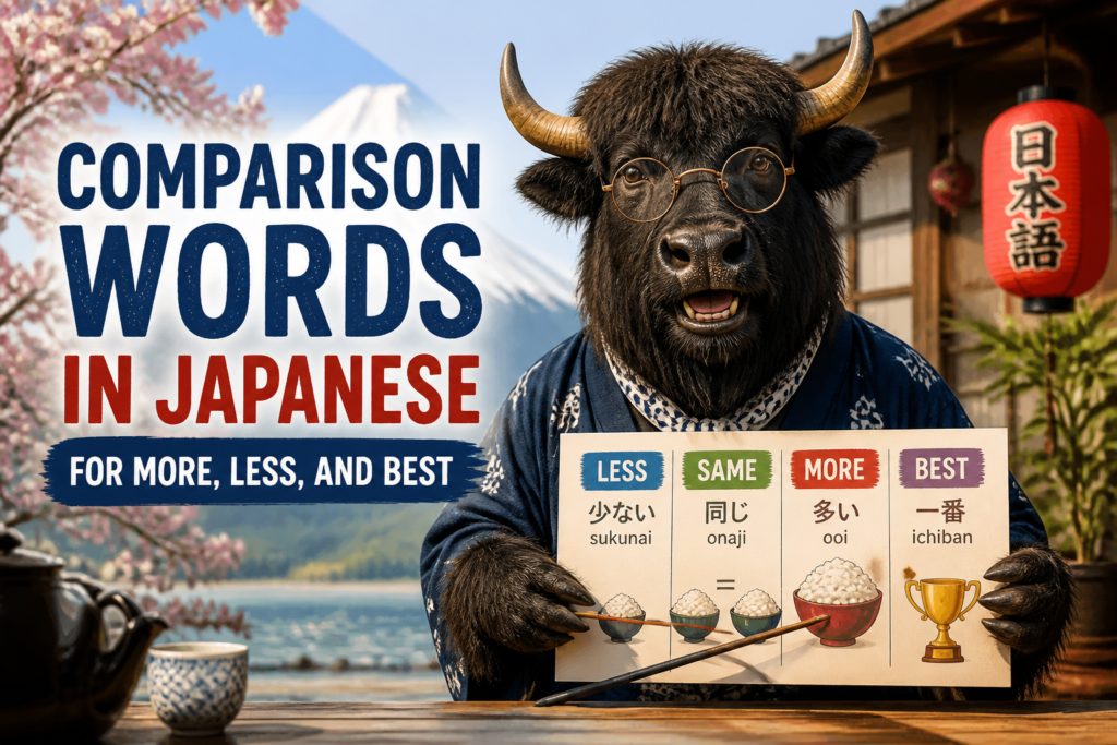 Japanese comparison words chart