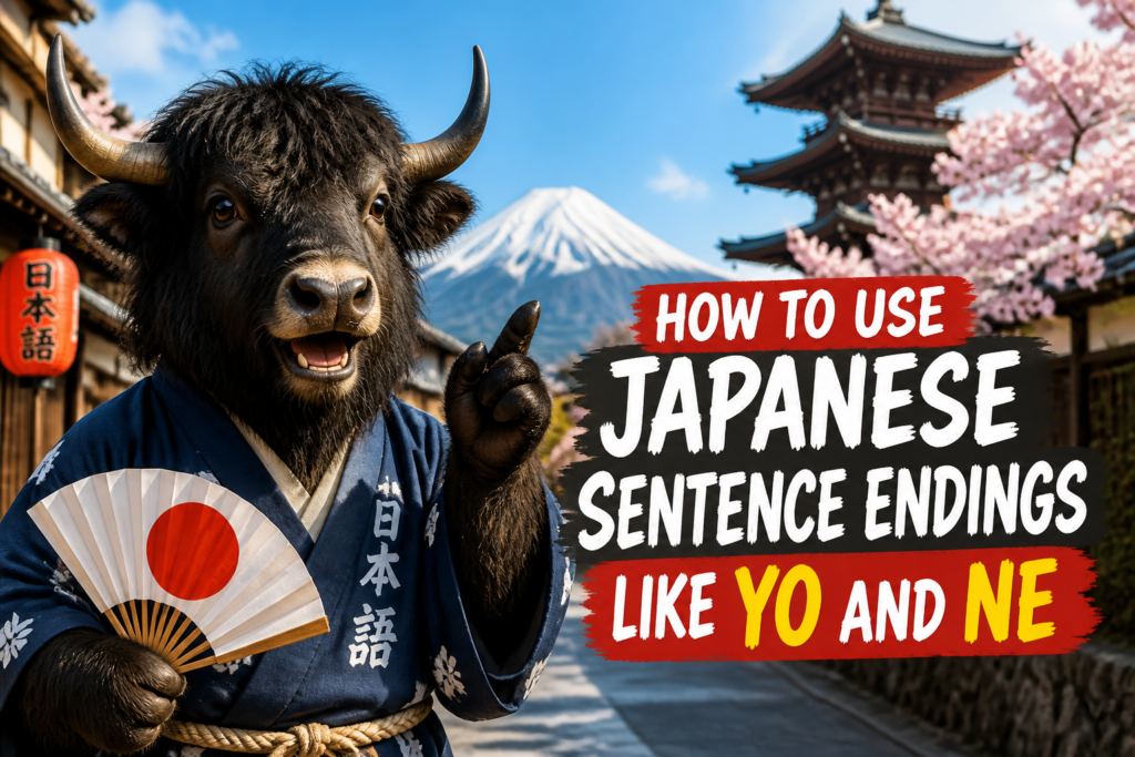 Japanese ending particles examples