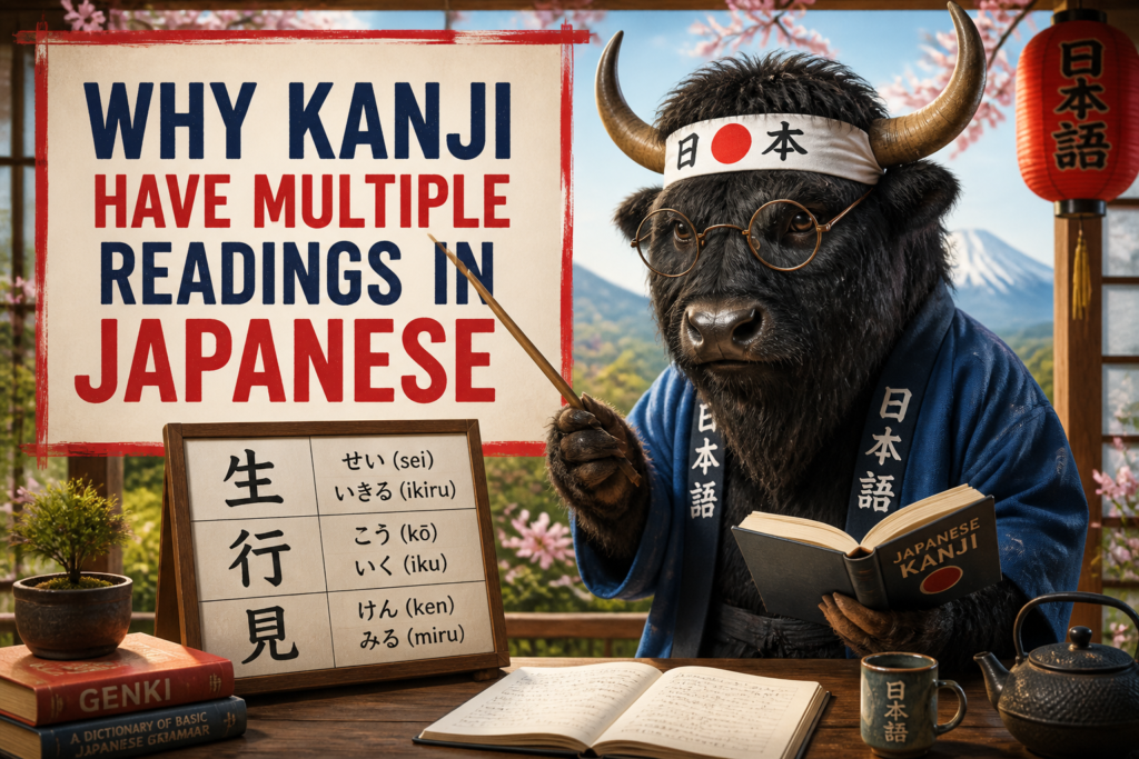 Japanese kanji readings chart