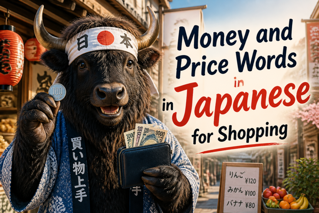 Japanese money vocabulary chart