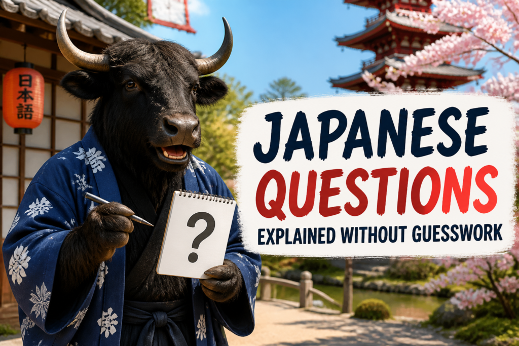 Japanese question formation examples