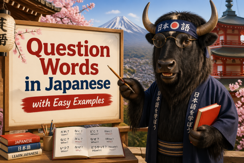 Japanese question words chart