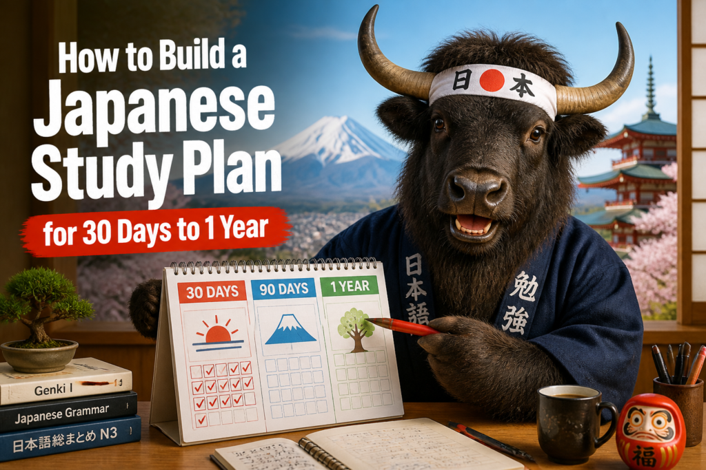 Japanese study plan calendar