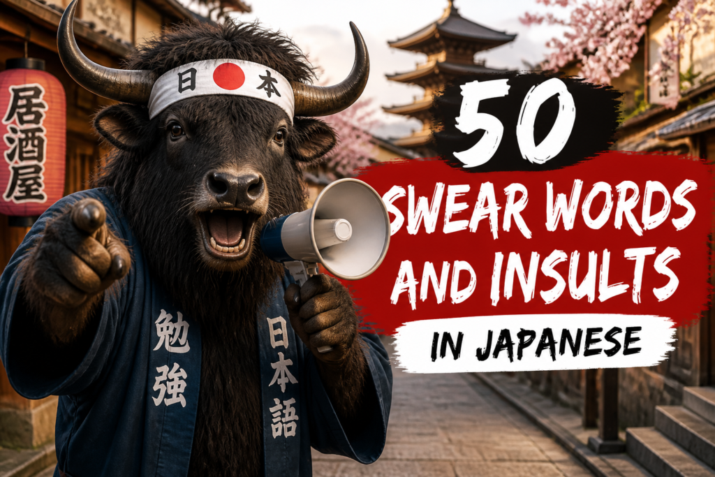 Japanese swear words warning graphic