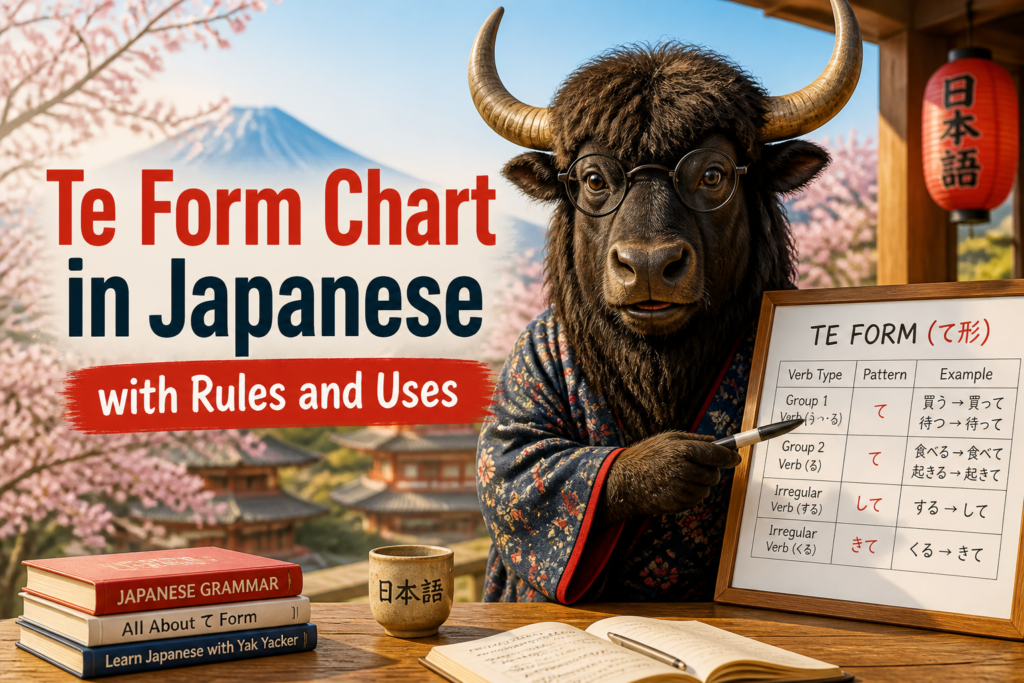 Japanese te form chart