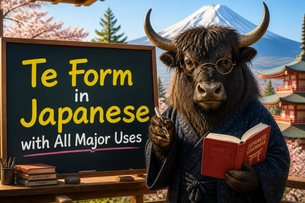 Japanese te form uses chart