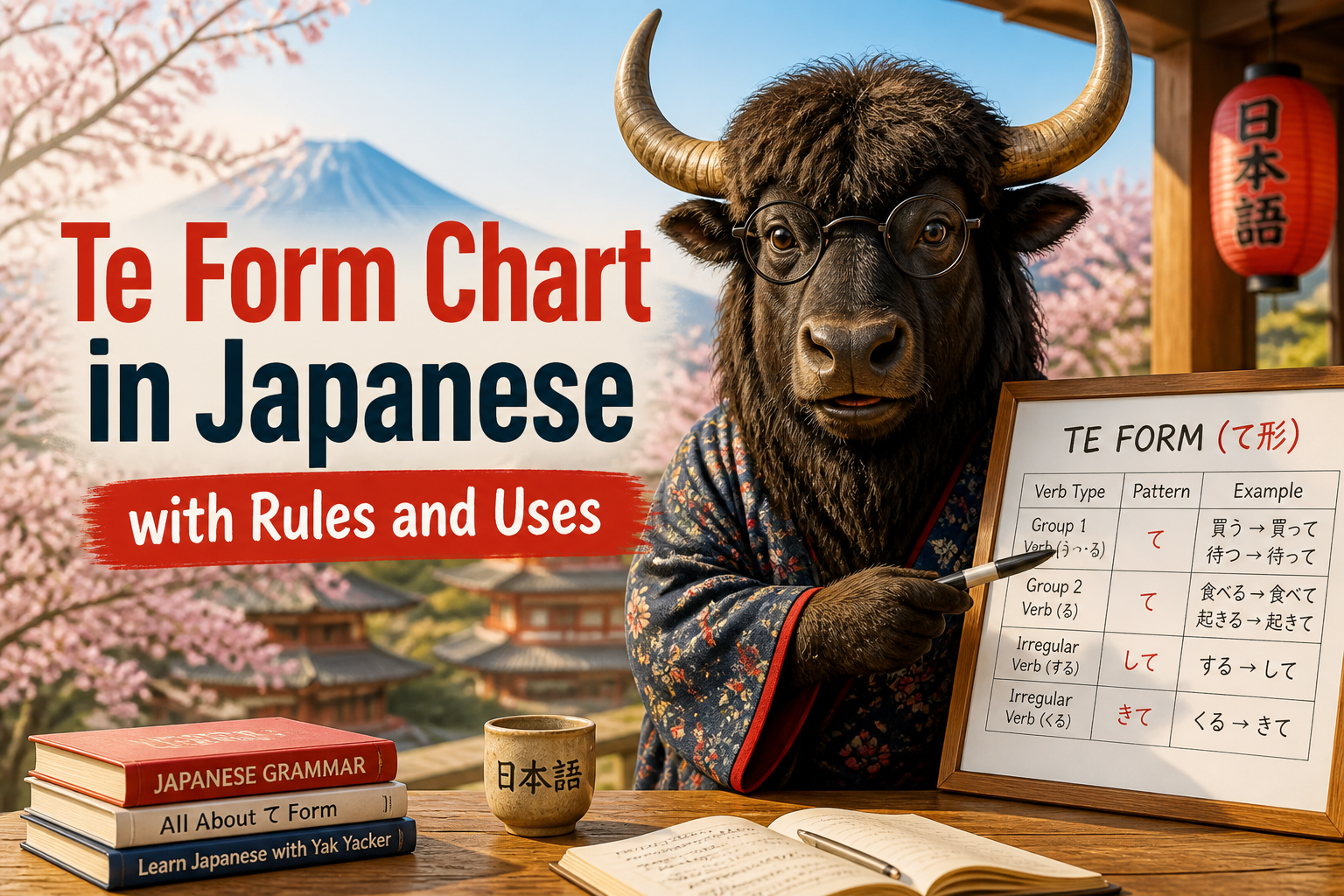 Te Form Bookmarks Japanese Te Form: Free Printable Flashcards