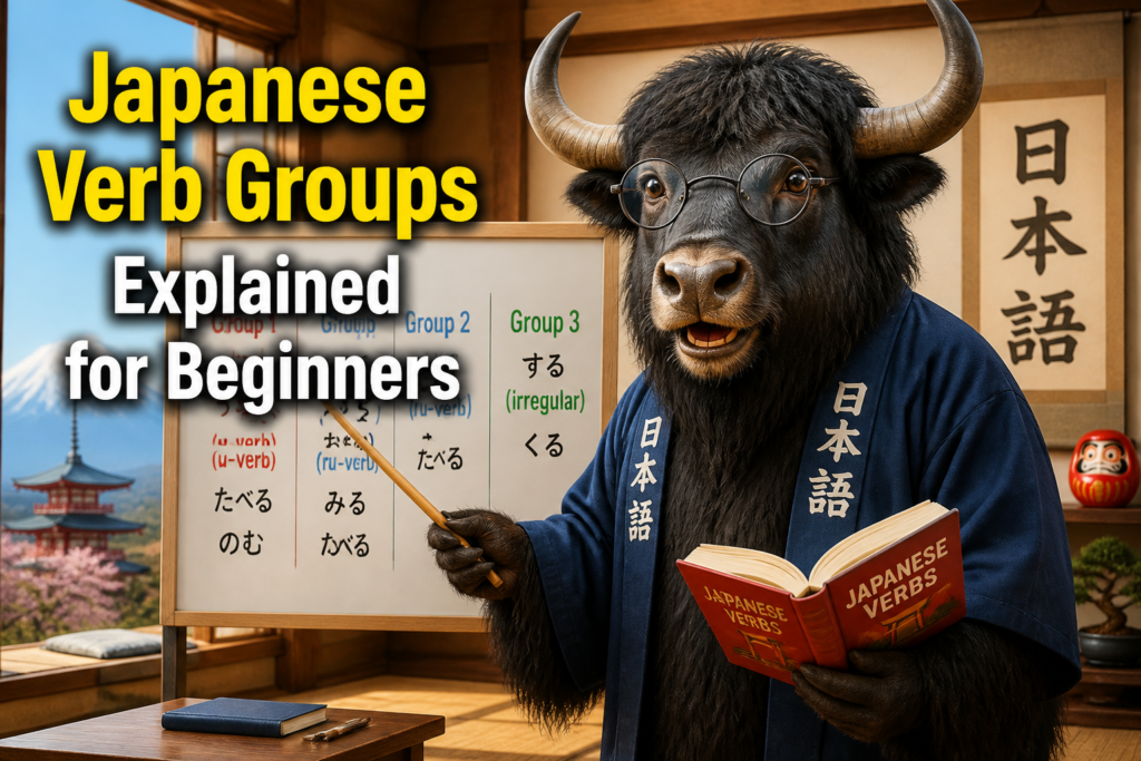 Japanese verb groups chart