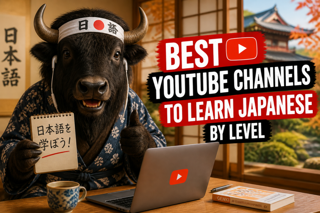 Japanese lessons on YouTube screen