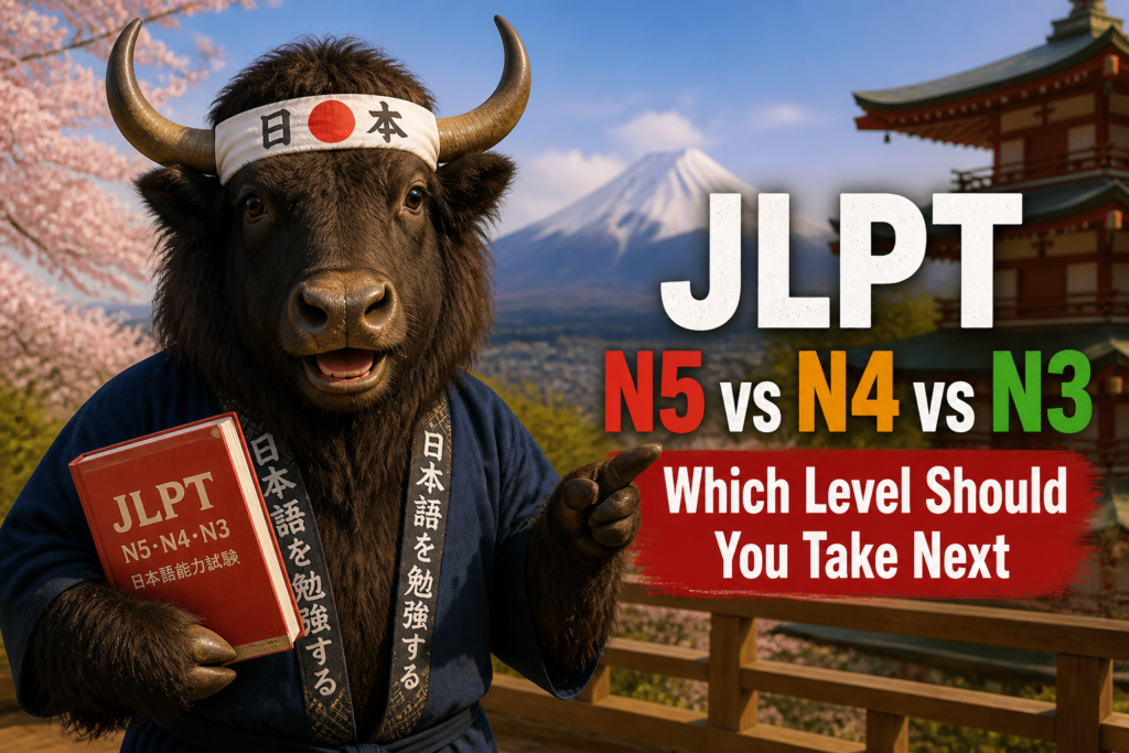 JLPT N5 N4 N3 level comparison