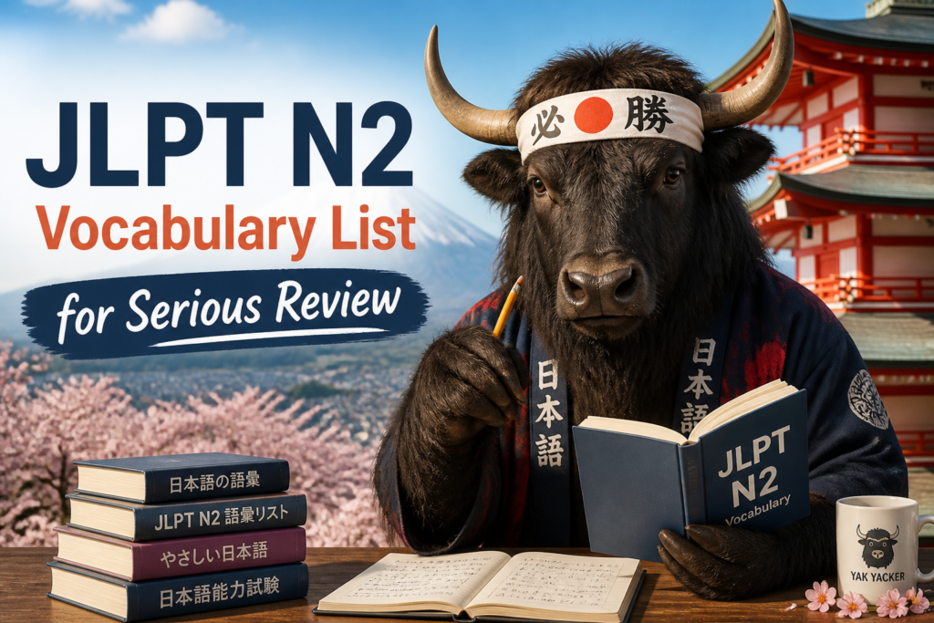 JLPT N2 vocabulary study list