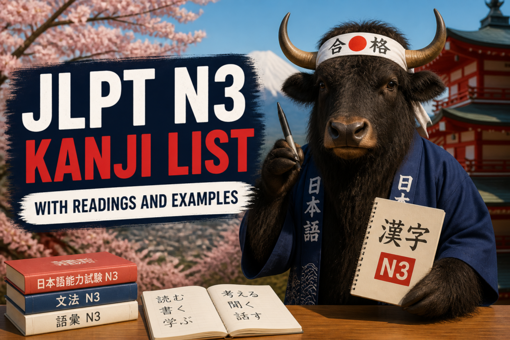 JLPT N3 kanji list