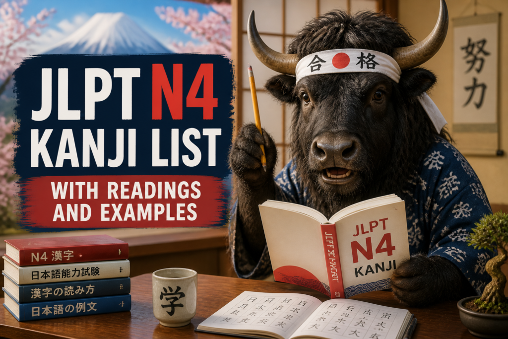 JLPT N4 kanji list