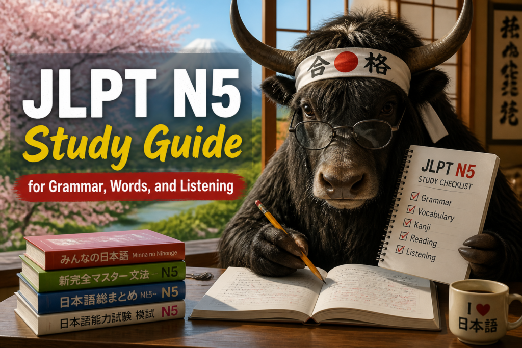 JLPT N5 study guide checklist