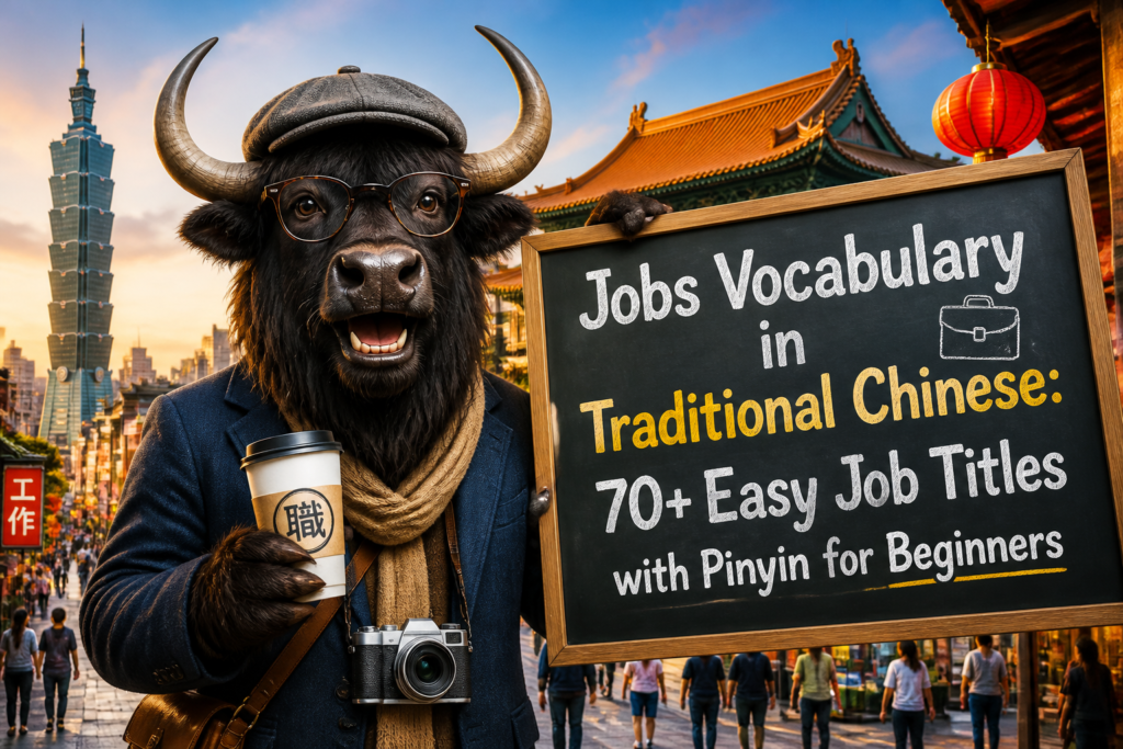 Jobs vocabulary in Traditional Chinese with pinyin