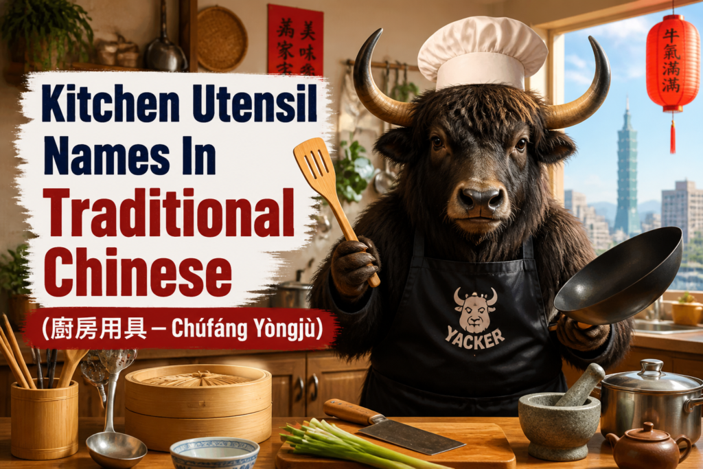 Kitchen utensil names in Traditional Chinese