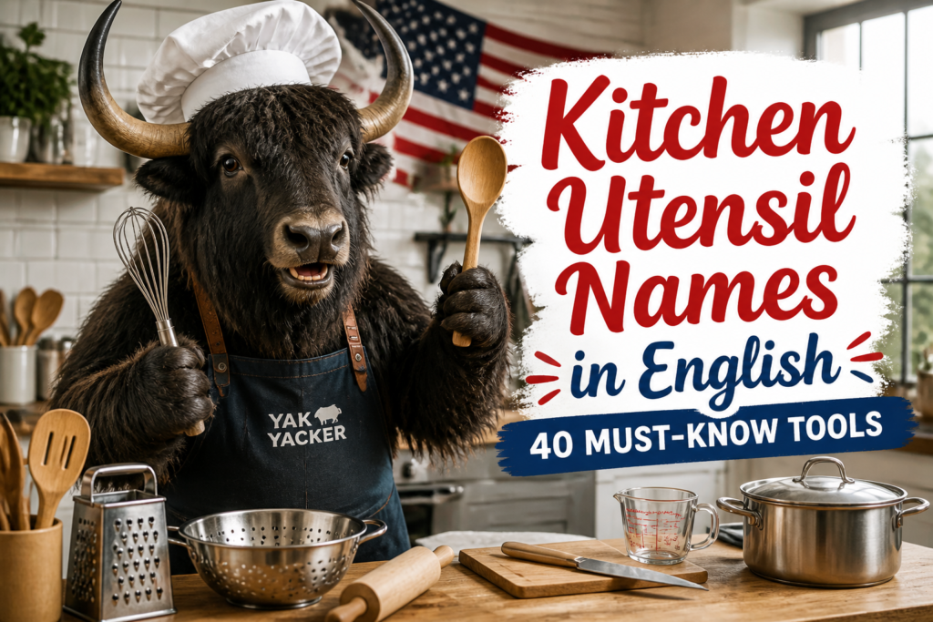 Kitchen utensil names in English