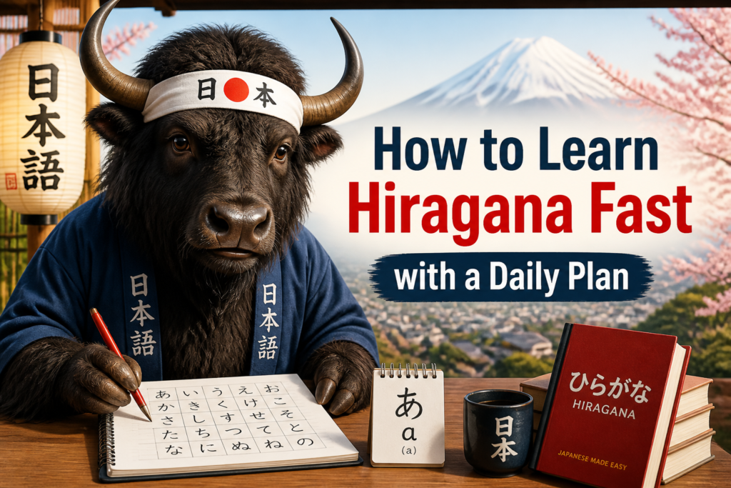 Hiragana daily study plan