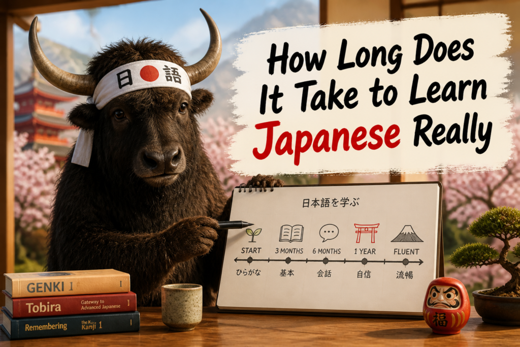 Japanese learning timeline notebook