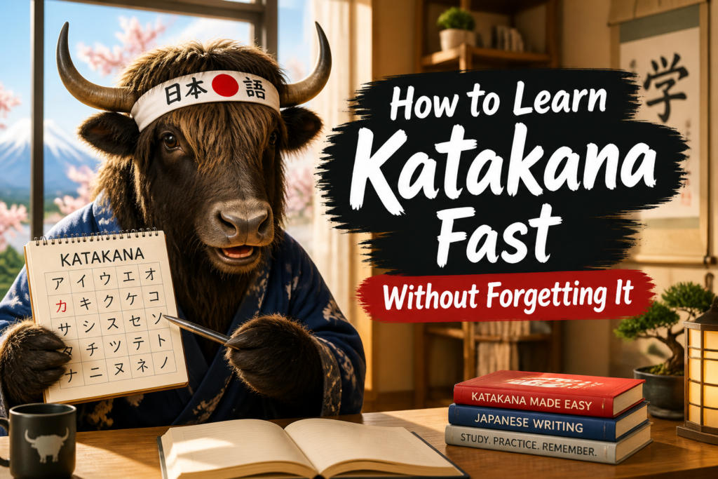 Katakana study plan chart