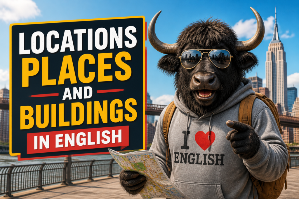 Locations places and buildings vocabulary in English